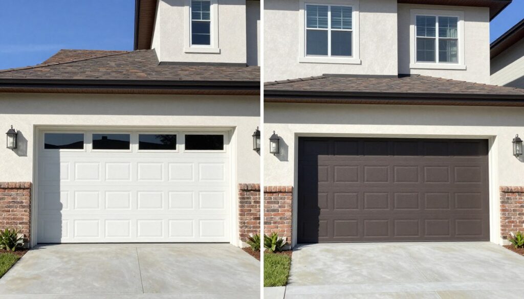 Beautiful new garage door installation transforming home exterior
