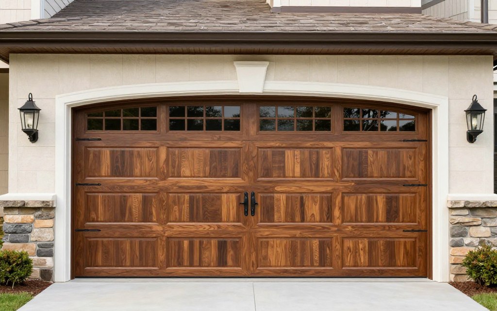 Carriage house style garage door installation