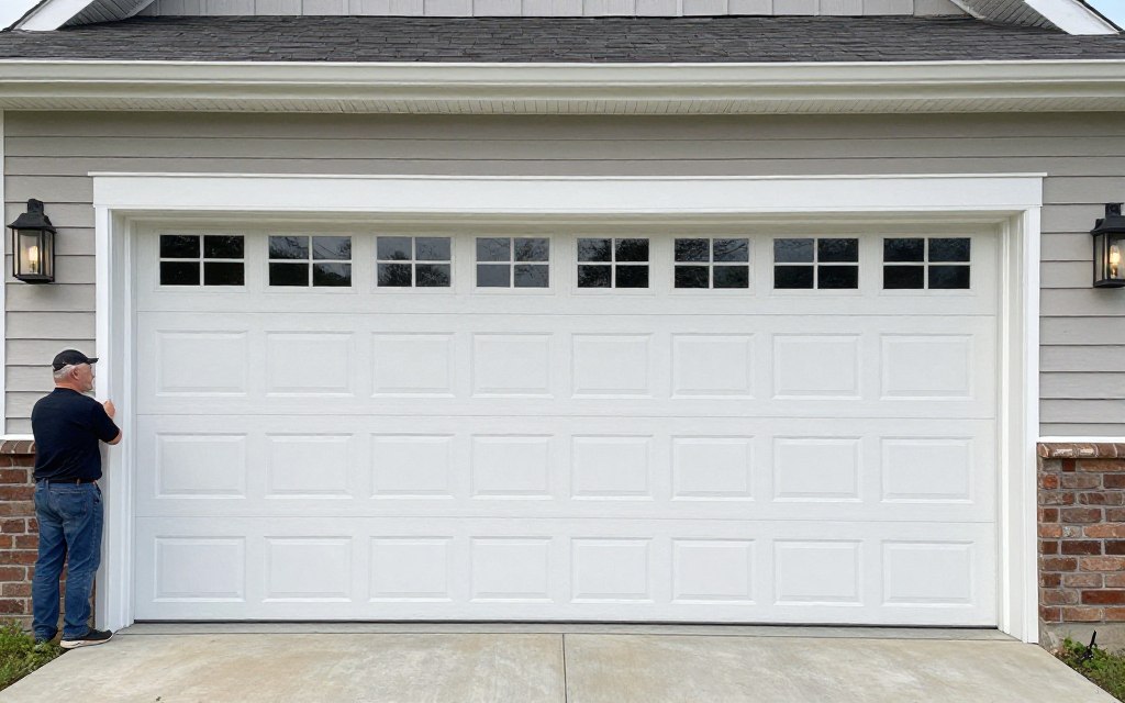 Completed garage door installation