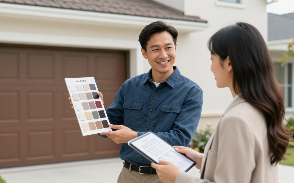 Customer consultation for garage door selection