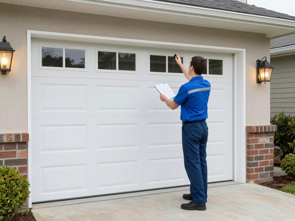 Emergency garage door repair technician arriving quickly