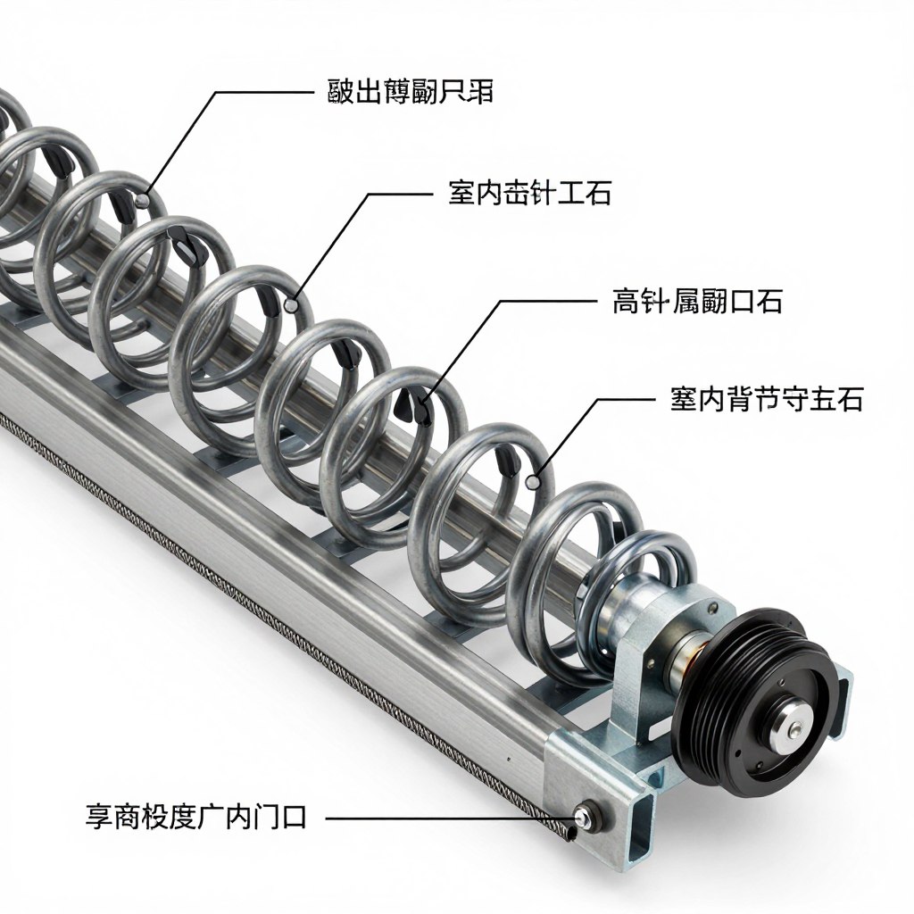 Extension spring system diagram for garage doors