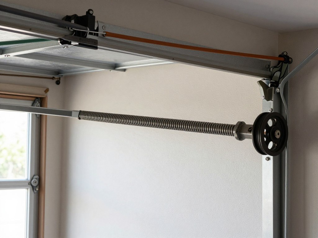 Extension spring system on garage door track in Independence Missouri