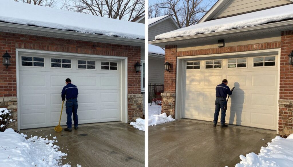 Garage door spring maintenance during different seasons