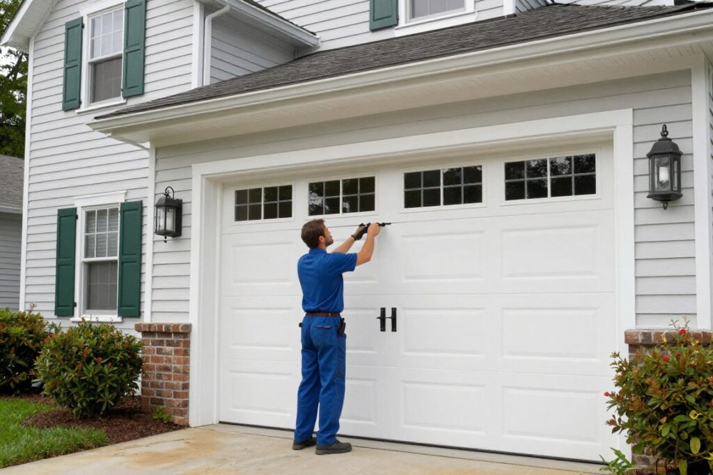 Historic home garage door repair in Liberty Missouri