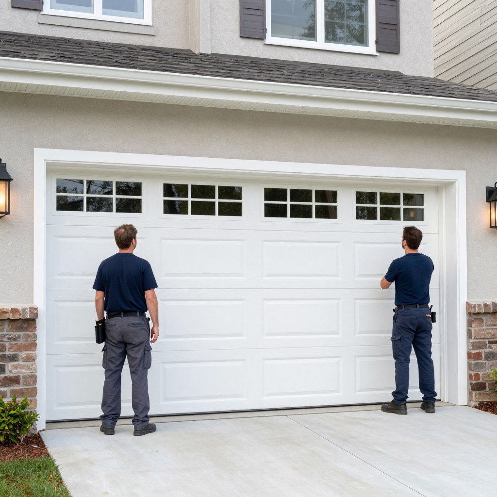 New garage door installation