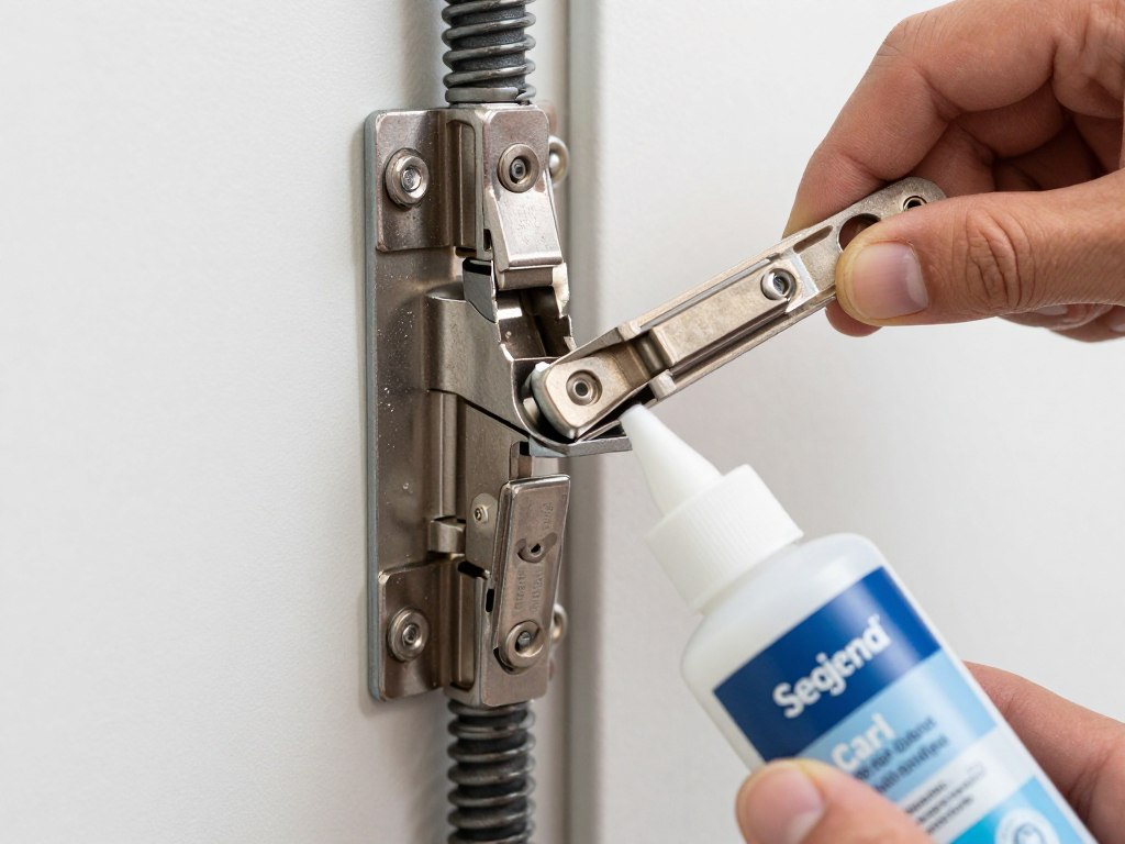 Proper lubrication of garage door components