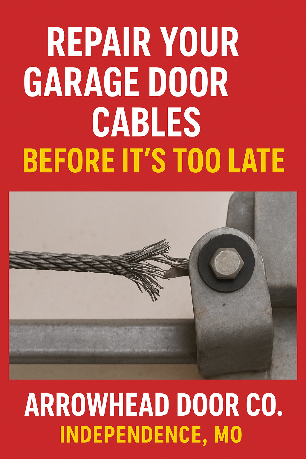Contact Arrowhead Door Co. for 24/7 emergency garage door repair in Independence, MO